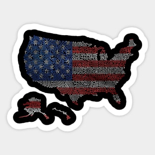 USA American Flag Patriotic For US United States Pride Sticker